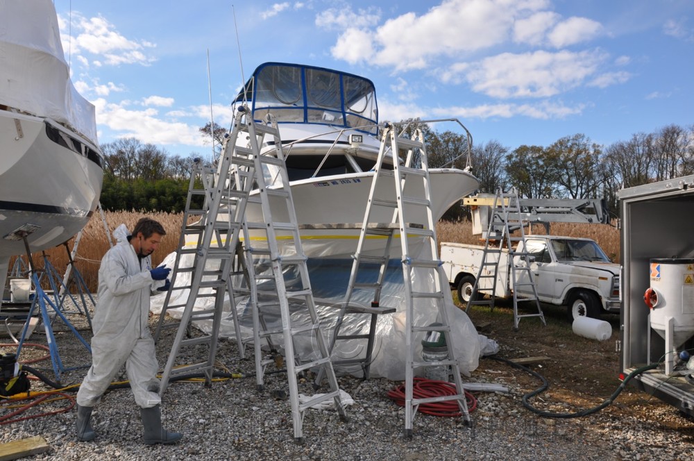 1976 Chris Craft SF 32 Core Replacement/Soda Blast 