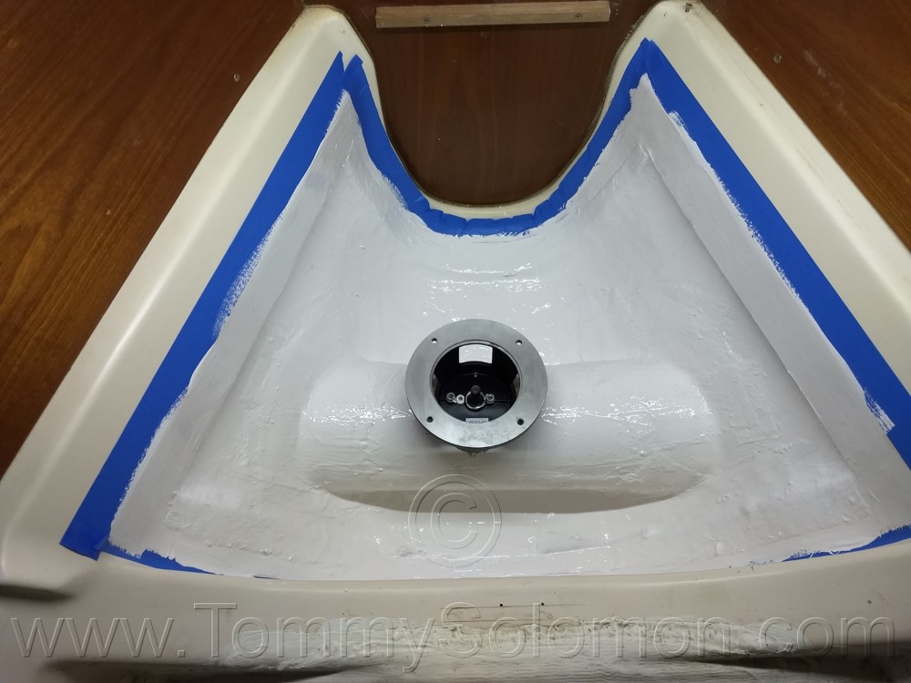 1999 Beneteau 38 Oceanis Bow Thruster Tube Install - 37