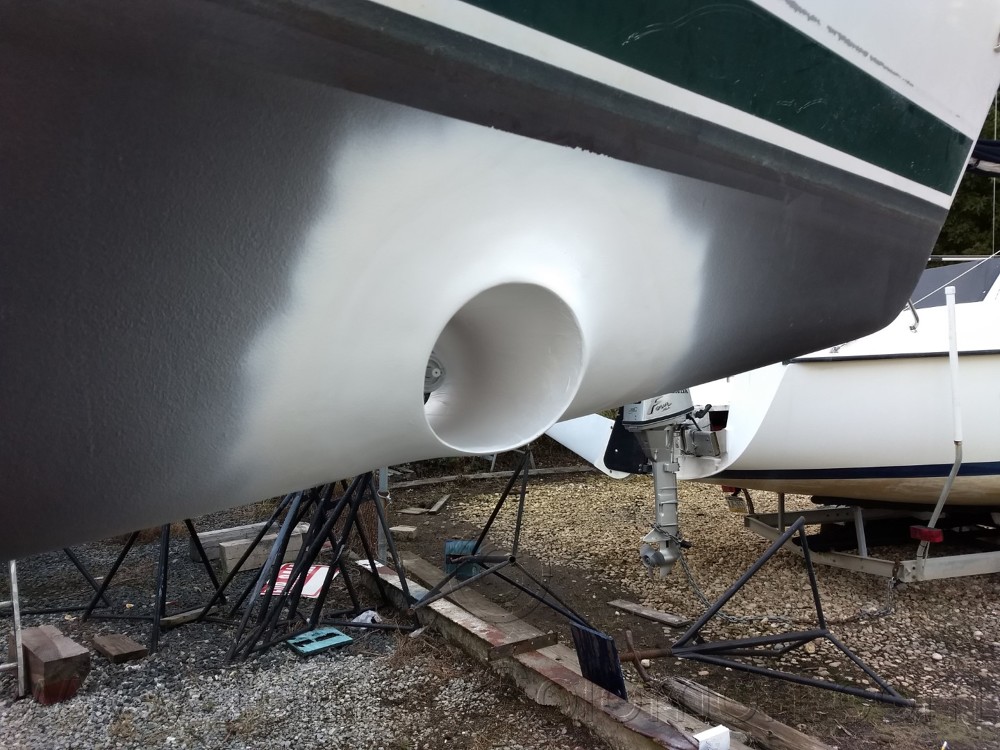 1999 Beneteau 38 Oceanis Bow Thruster Tube Install - 46