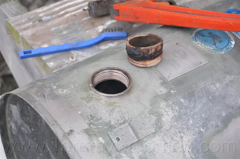 Monel Fuel Tank Recondition Polish Re-Locate - 8